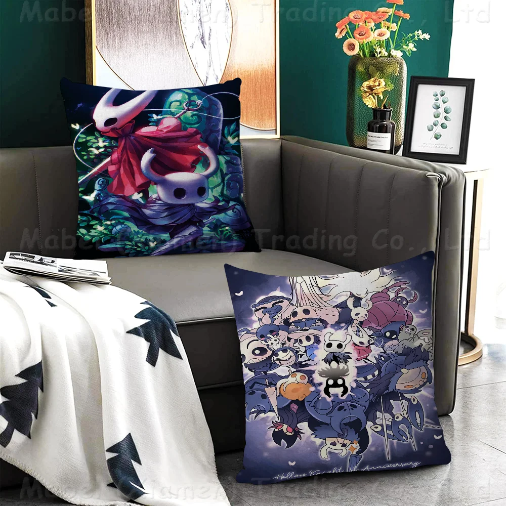 Hollow Knight Videogame Cushion Cover Car Throw Pillow Case For Sofa Car Christmas Gift 40x40cm 45x45cm