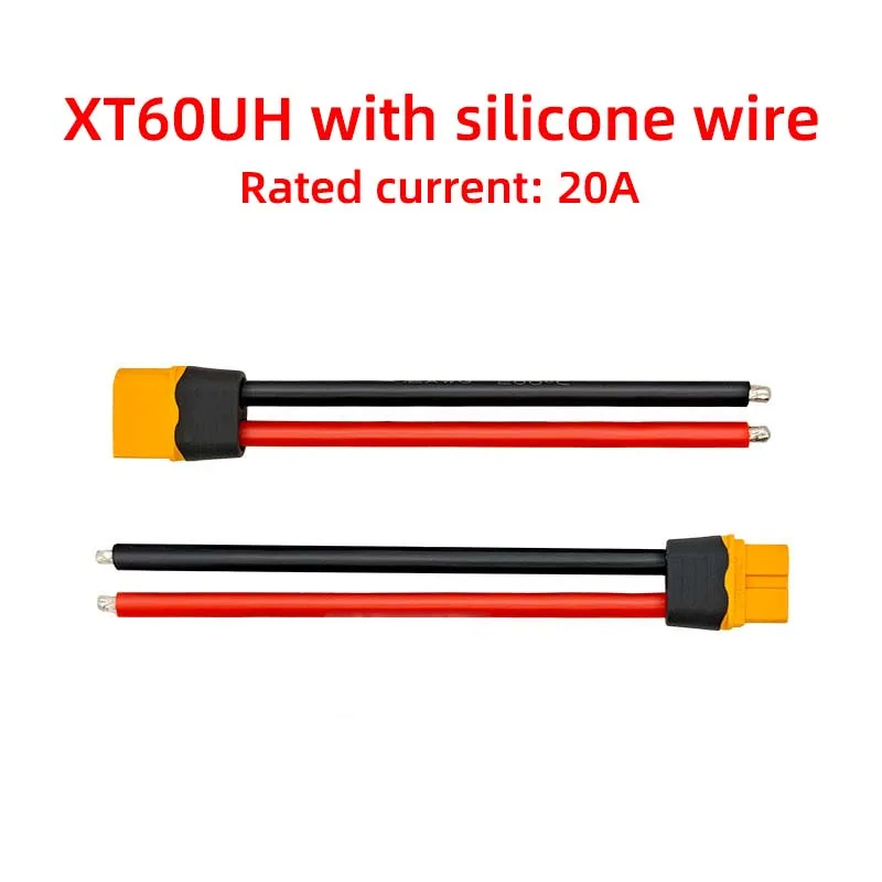 XT60UH-M/F converter head adapter cable 12/14/16AWG silicone wire 10/15/20/30/50cm