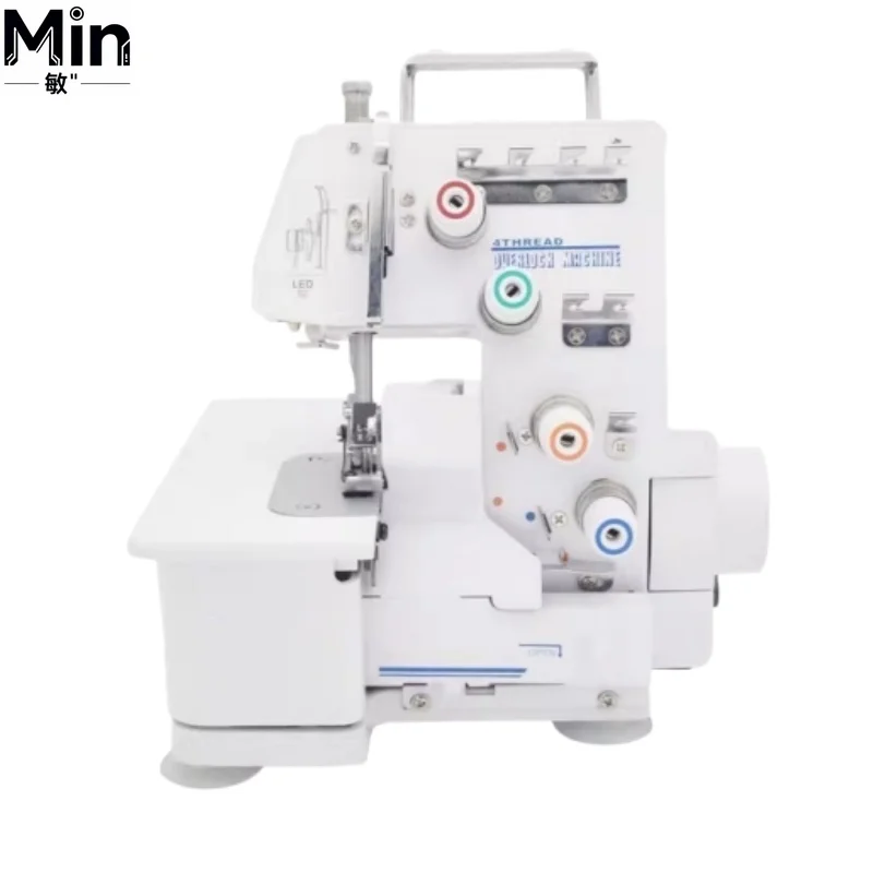 Small Overlock Sewing Machine 3/4 Thread Serger with LED Light for Binding Edge Stitching