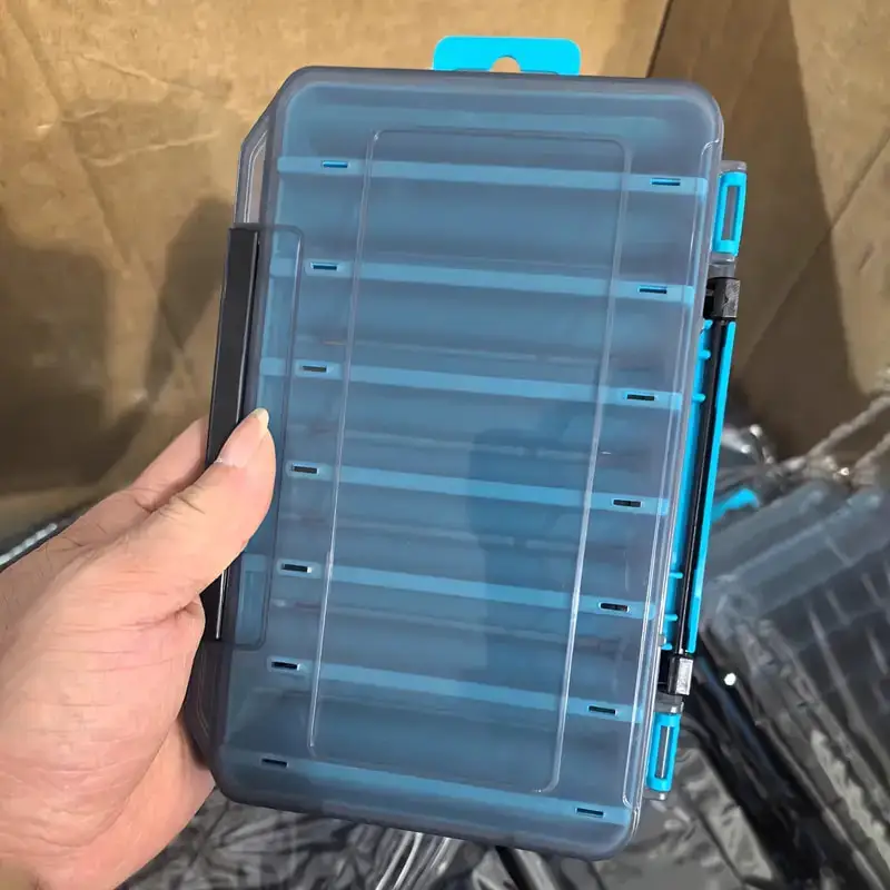 New Double-Sided Fishing Tackle Box Organizer, Large and Small, Fishing Accessories Storage Case for Lures, Hooks, Lure Tools