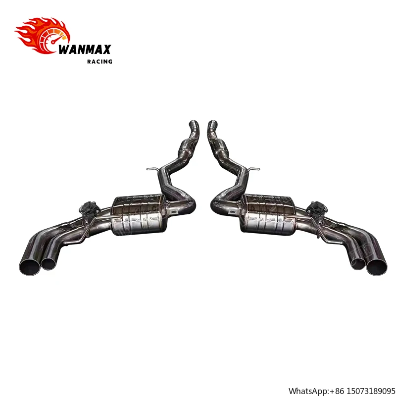 

Выхлопная система Catback с клапаном из нержавеющей стали для Mercedes-Benz S63 Coupe W222 C217 4.0L Biturbo M177 2021 года выпуска, повышающая производительность