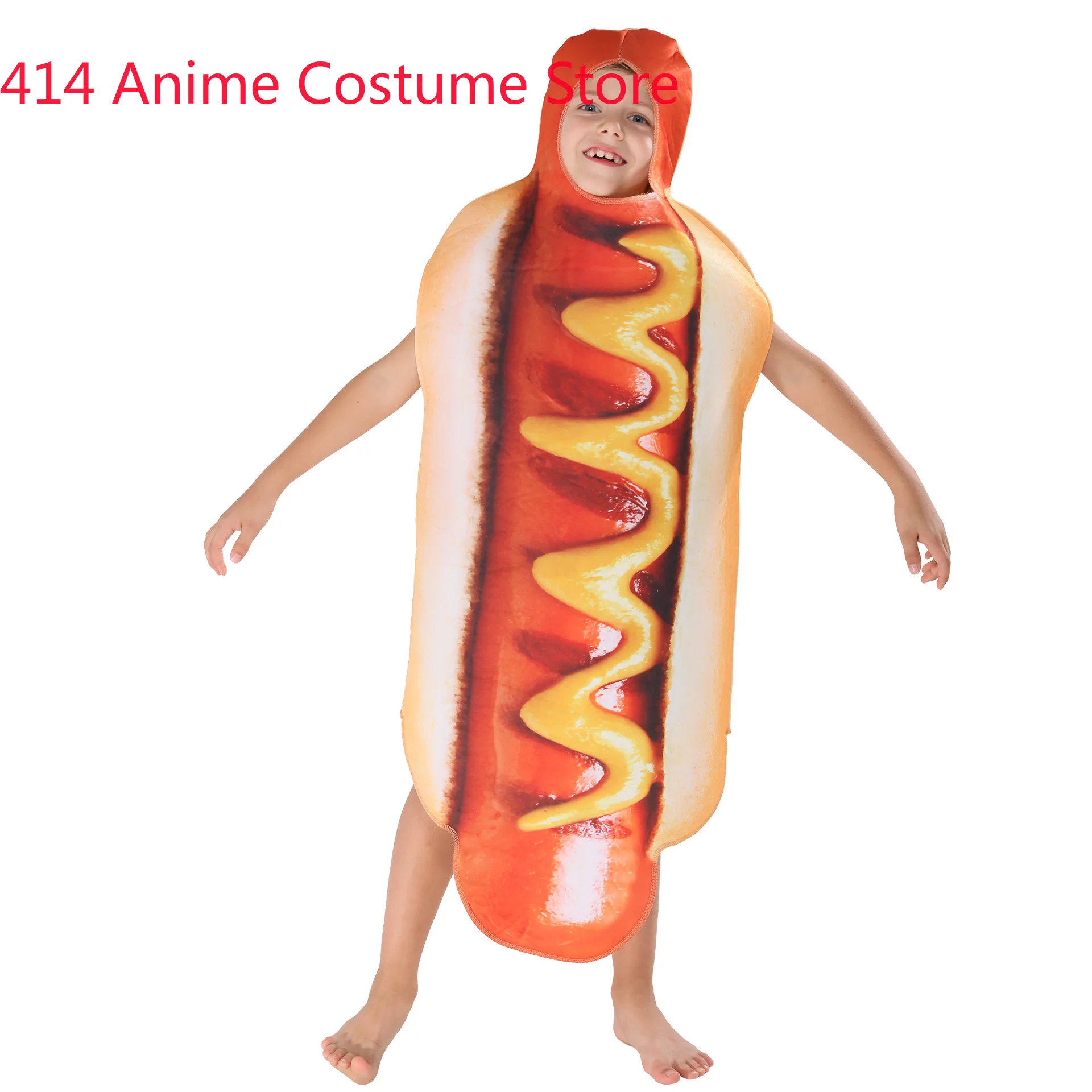 Parent-Child Food Sausage Hot Dog Costume Adult Child Kids Family Funny Purim Halloween Party Fancy Dress Cosplay