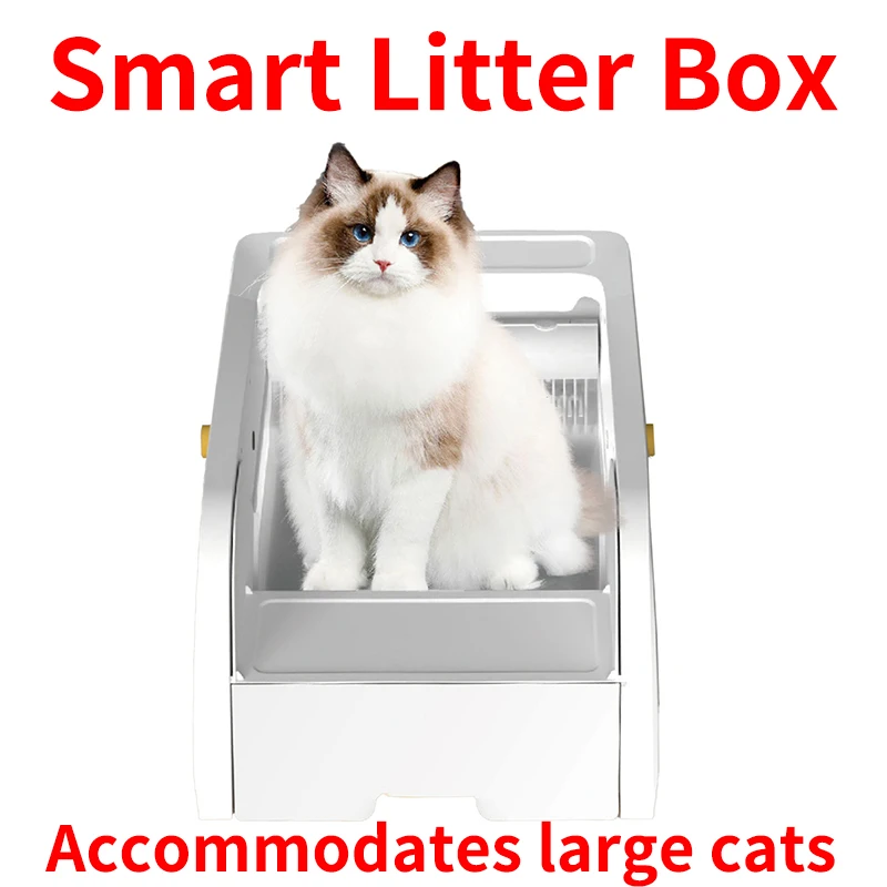 

Automatic Cat Litter Box Self Cleaning Large Intelligent Cat Bedpan Smart App Control Open Pet Toilet Arenero Autolimpiable Gato