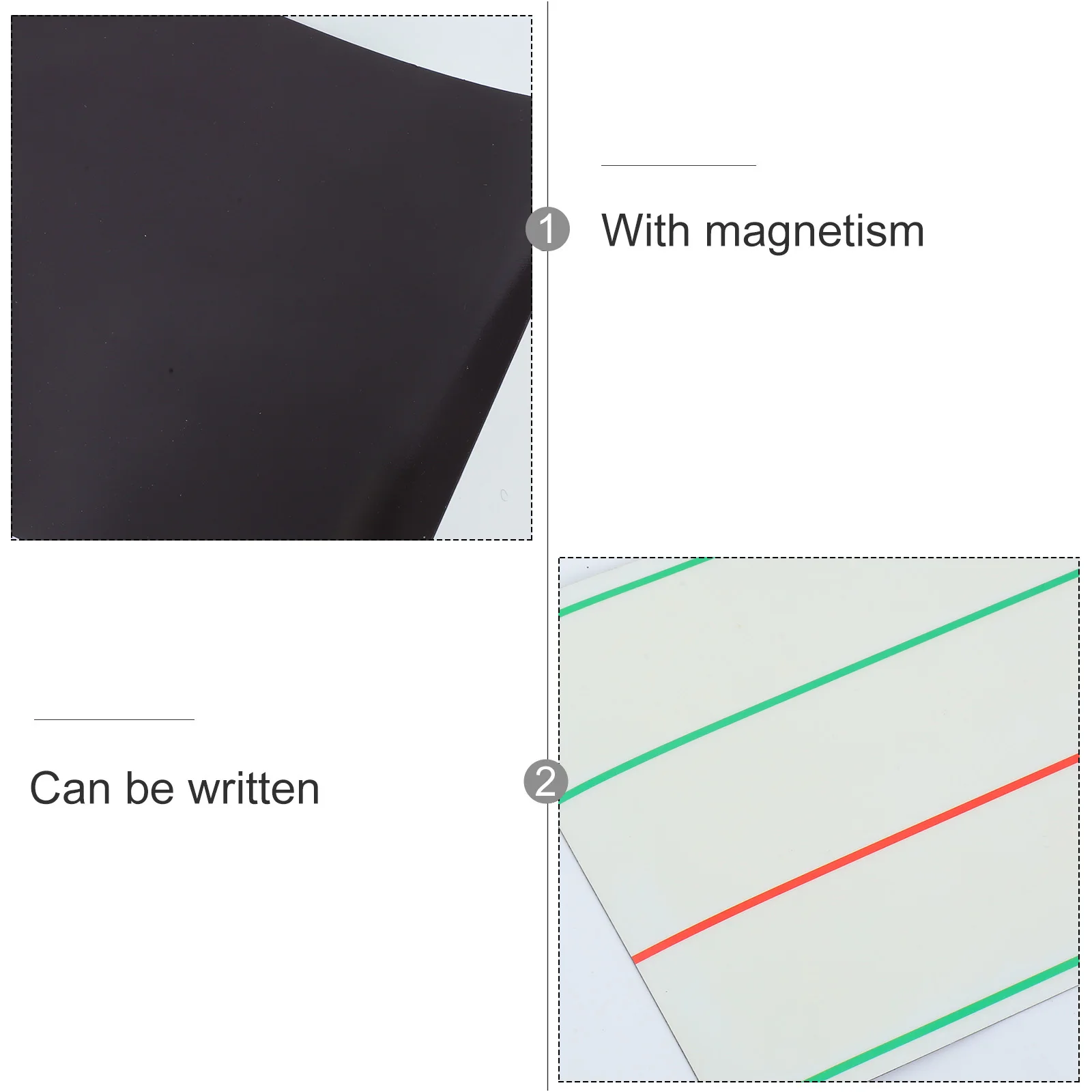ملصق سبورة بيضاء مغناطيسية ثلاثي الشبكات باللون الأحمر بأربعة خطوط، لوحة مسح جافة لتعلم الفصول الدراسية والمدرسة المنزلية