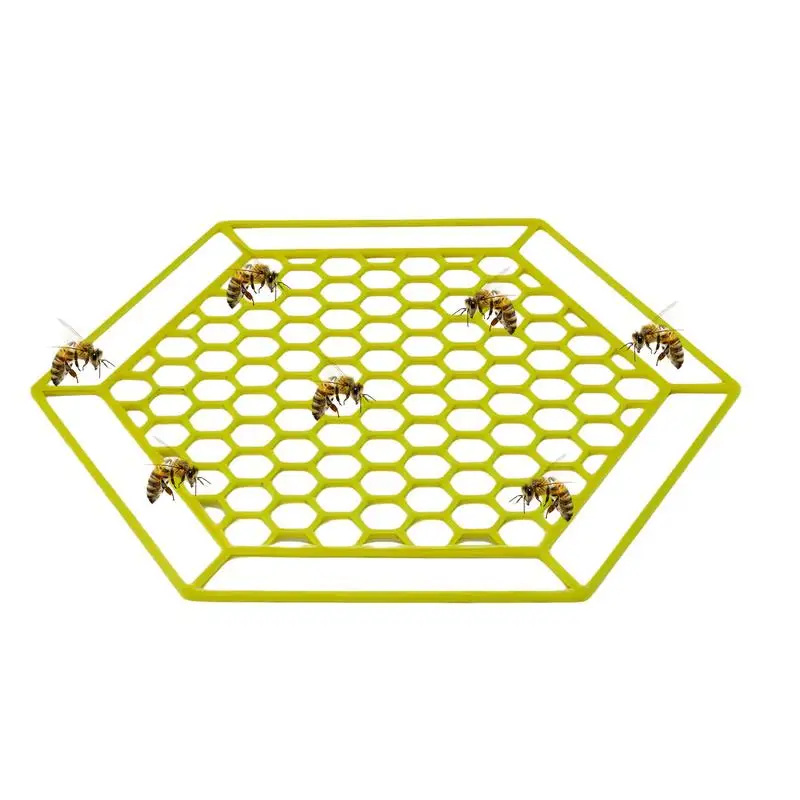 Bee Waterer Appealing Hexagonal Type Floating Bee Island ABS innovative Insect Catching Cup Bee Drinking Cup For Ourdoor