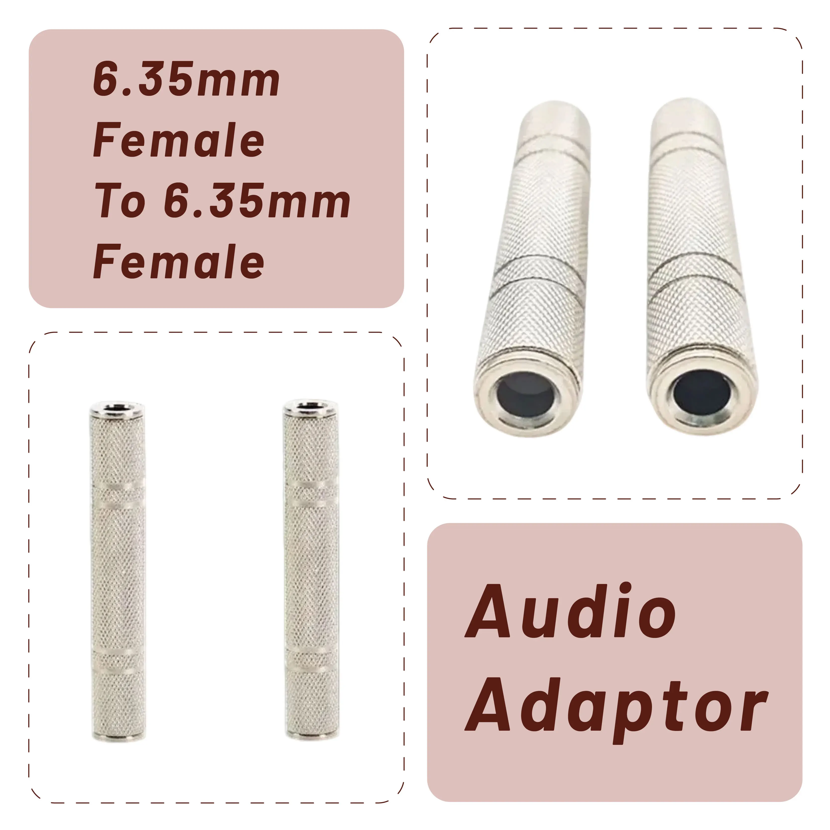 

6,35 мм аудиоудлинитель, разъем «мама-мама» для патч-кабелей для наушников и аудиоразъема