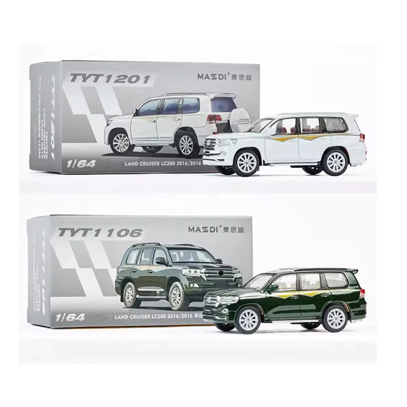 Diecast 1:64 Scale Land Cruiser LC200 2016 Alloy Car Model Finished Product Simulation Toy Collection Gift Static Model Display