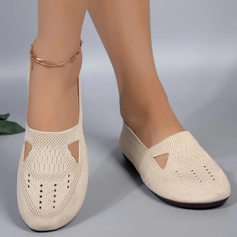 

Ladies' Flats Summer Autumn Breathable Mesh Women Shoes Woman Non-Slip Casual Shoes Soft Bottom Plus Size Single Shoes for Women