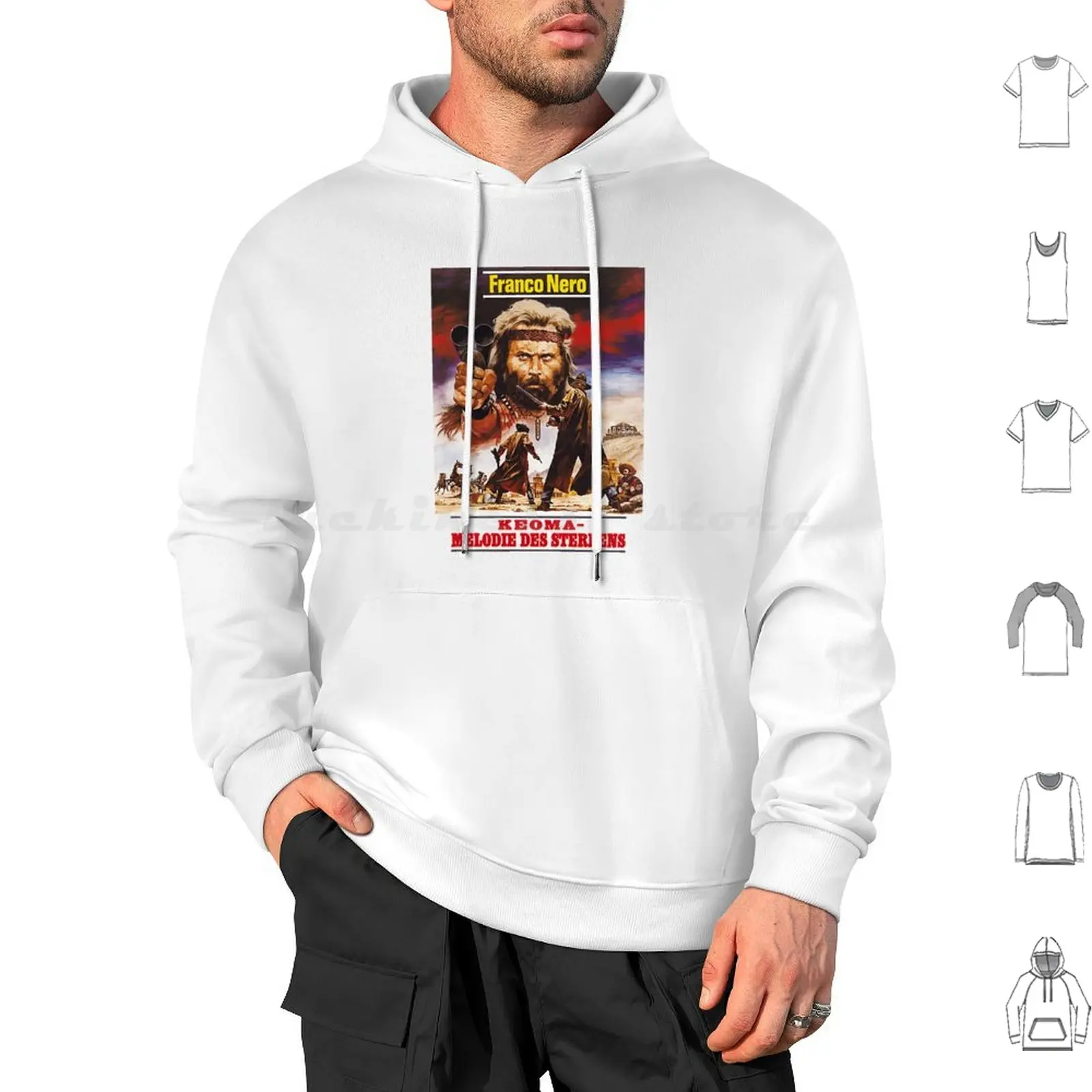 Keoma Hoodies Long Sleeve 70s Pop Culture Christoph Waltz Classic Movies Clint Eastwood Django Ennio Morricone Film Art