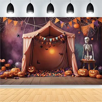 Halloween Day Shadows Photography Background Jack-o-lanterns Ghosts Wander And Spooky Tales Awaken Photo Studio Backdrops BH-29