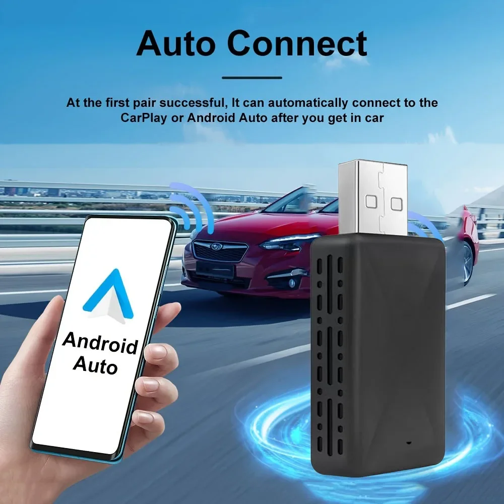 

NEW Wireless CarPlay Android Auto Wireless Adapter Smart Mini Box Plug and play Connect Universal for Nissan Wireless Adapter