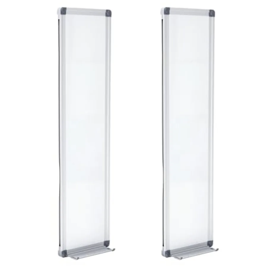 

2 Pcs Slim Skinny board with a Tray to Do List Portable Narrow Tall Dry Erase Board for Door Wall Mounted Aluminum Magnetic Boa