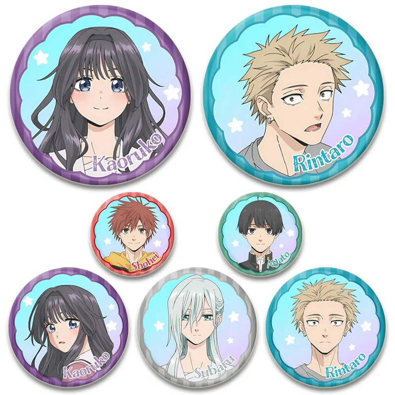 32/58mm Anime las flores fragantes con alfileres de dignidad broches redondos divertidos a presión para bolso ropa accesorios insignia regalos