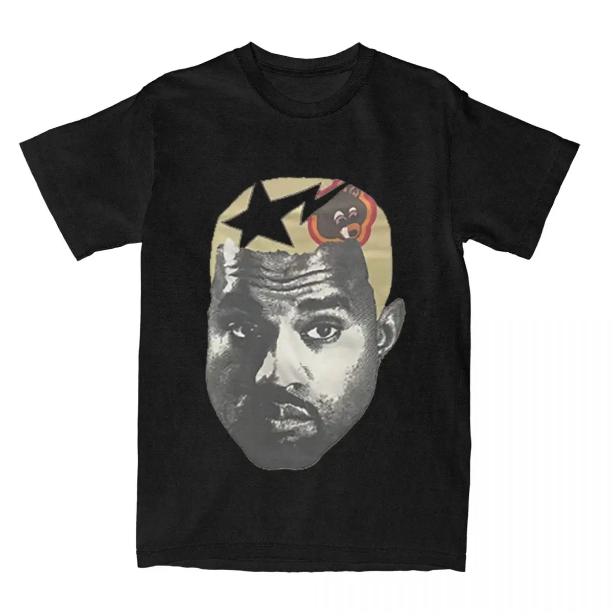 Men Women's Kanye Wests Rapper Big Head Hip Hop T Shirts Merchandise Cotton T-shirt Clothes Amazing Tee Shirt All Seasons