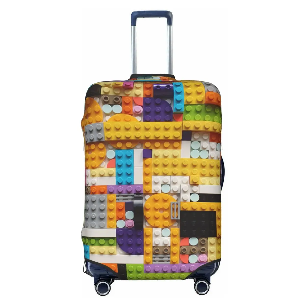 Colorful Building Blocks Patern Suitcase Cover Washable Luggage Protective Covers for 18-32 inch