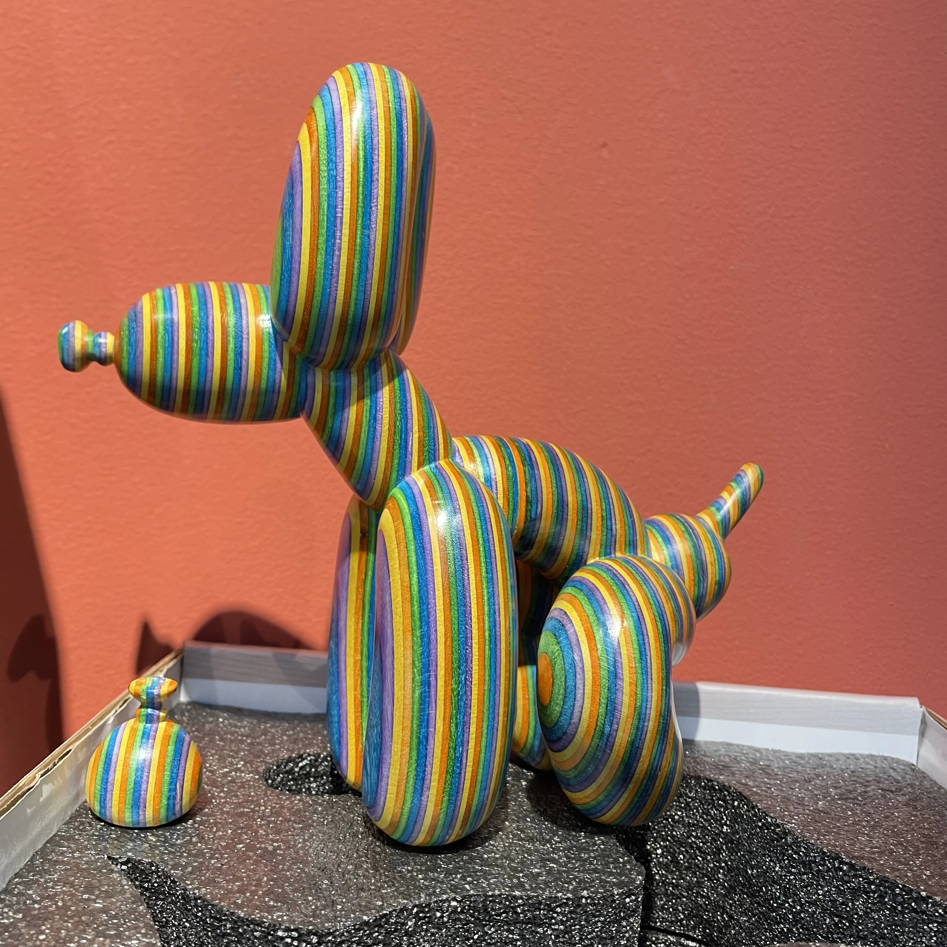 

Rainbow Balloon Dog 23 cm Height A WOOD AWAKENING MIGHTY JAXX JUCE GACE Canada Wood Rainbow Skateboard Wood Collection Doll