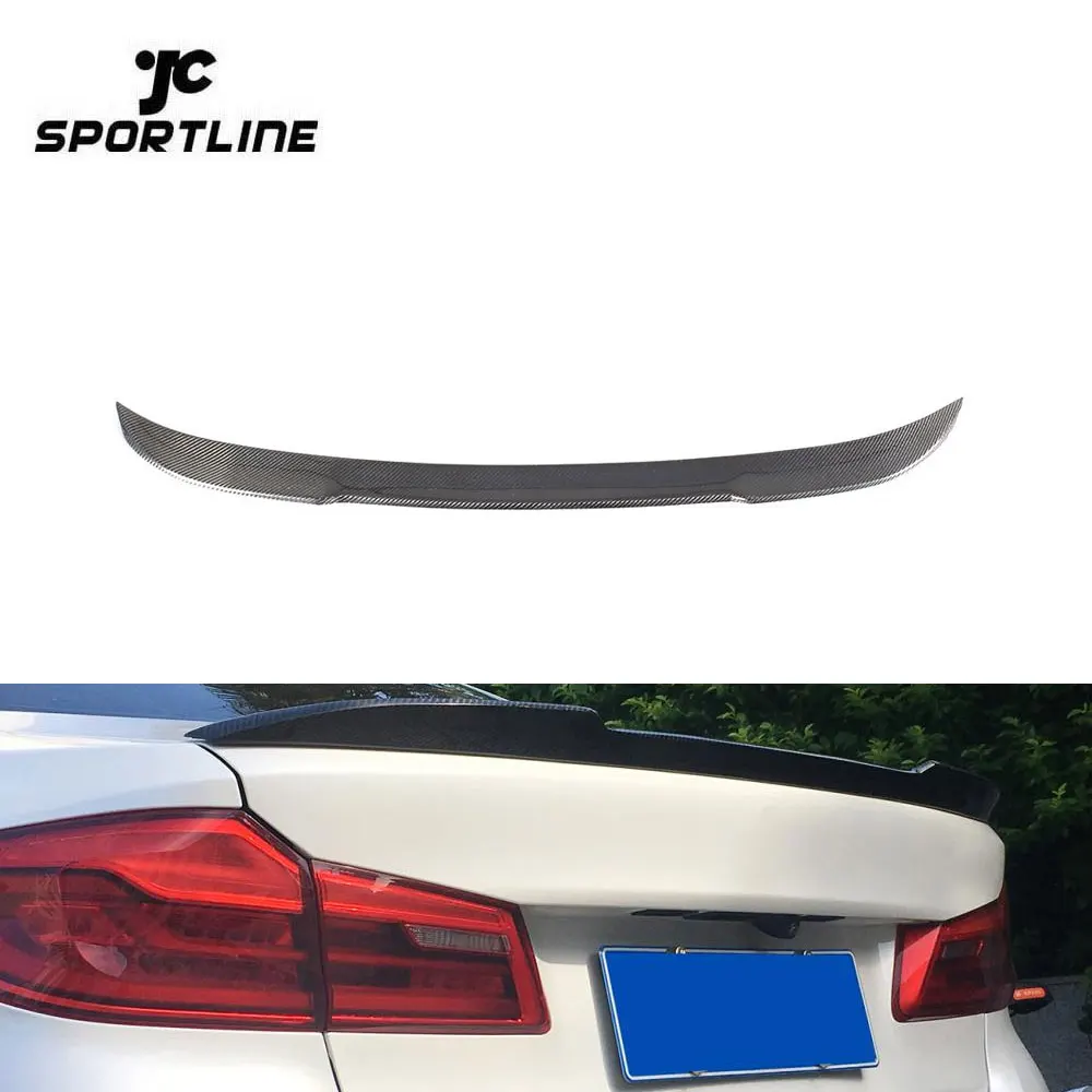 JCSPORTLINE G30 M5 Carbon Wing Spoiler For BMW 520i 530e 530i 540i 550i M5 M5 550i 2017-2019 Sport Line Sedan 4-Door