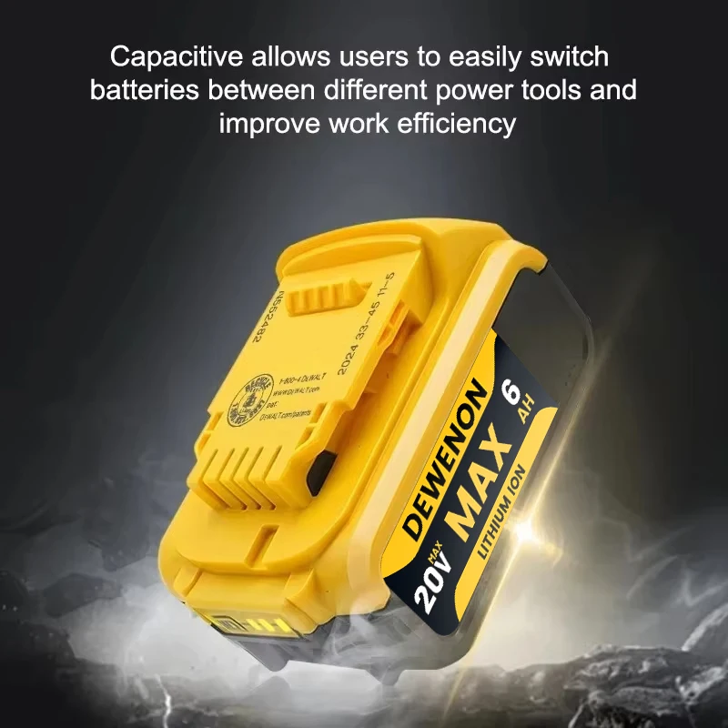 For original DeWalt 6Ah/5Ah/2Ah 20V battery replaceable DCB184 DCB200 DCF892 DCF845 DCF850 DCF911 DCD800 DCD805 Tools Battery