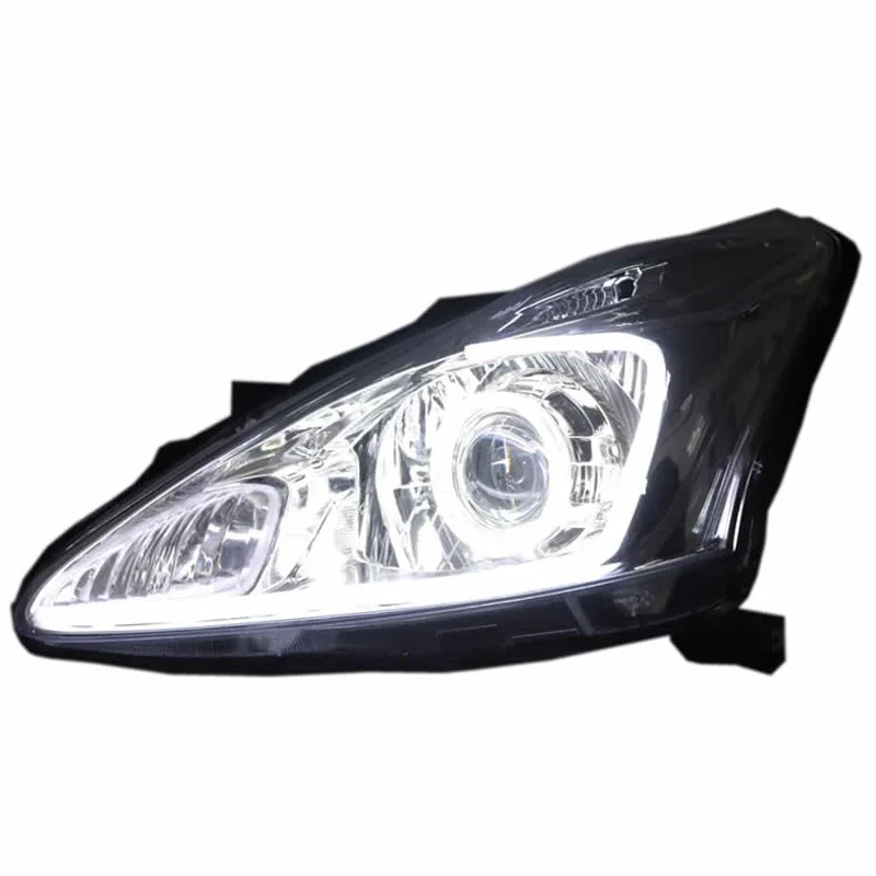 Customized Full LED Headlights For Nissan TIIDA 2005-2014 Bi-xenon Projector Lens Front Lamps With DRL