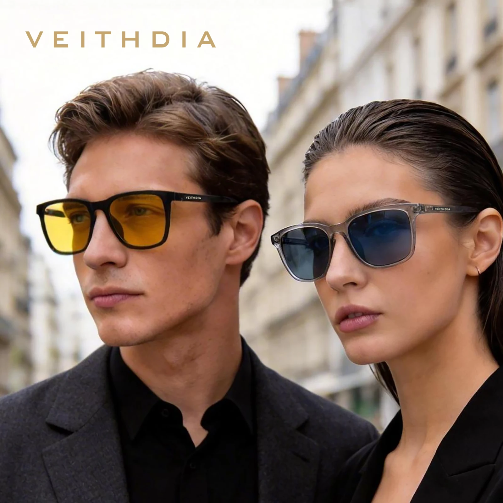 Солнцезащитные очки VEITHDIA, новинка, оправа TR90, поляризационные, с антибликовым покрытием, защита от ультрафиолета UV400, градиентные линзы, для мужчин и женщин, модель VX7917