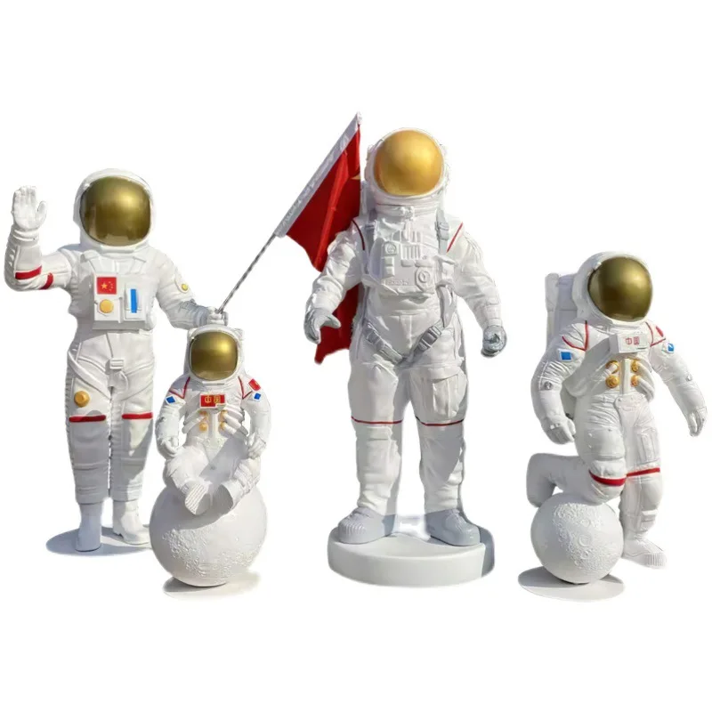

Simulation space astronaut figure sculpture FRP large rocket flying saucer ornament outdoor science