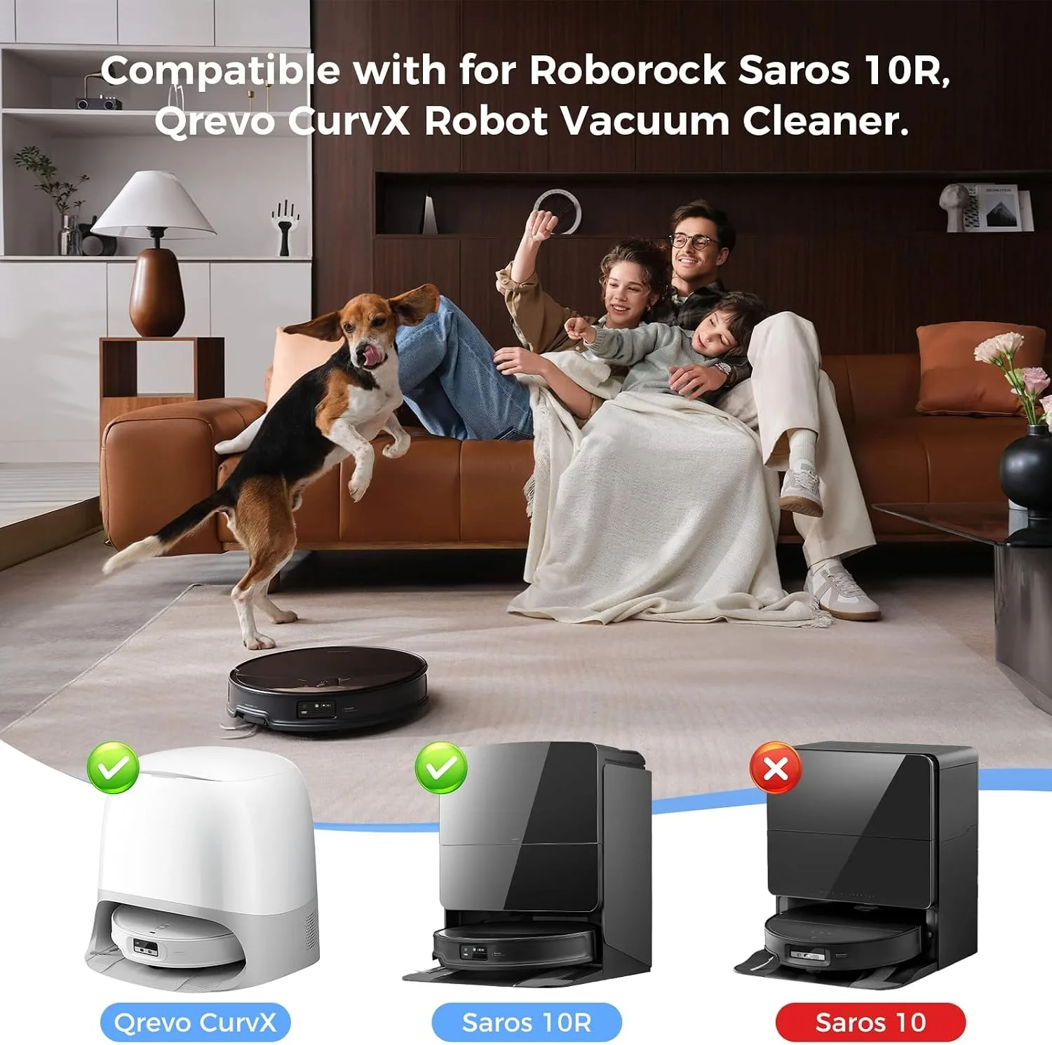 Roborock Saros 10R / Saros 20 Zubehör Hauptseitenbürsten Wischtücher HEPA-Filter Staubbeutel Roboterstaubsauger Ersatzteile – Detail 5