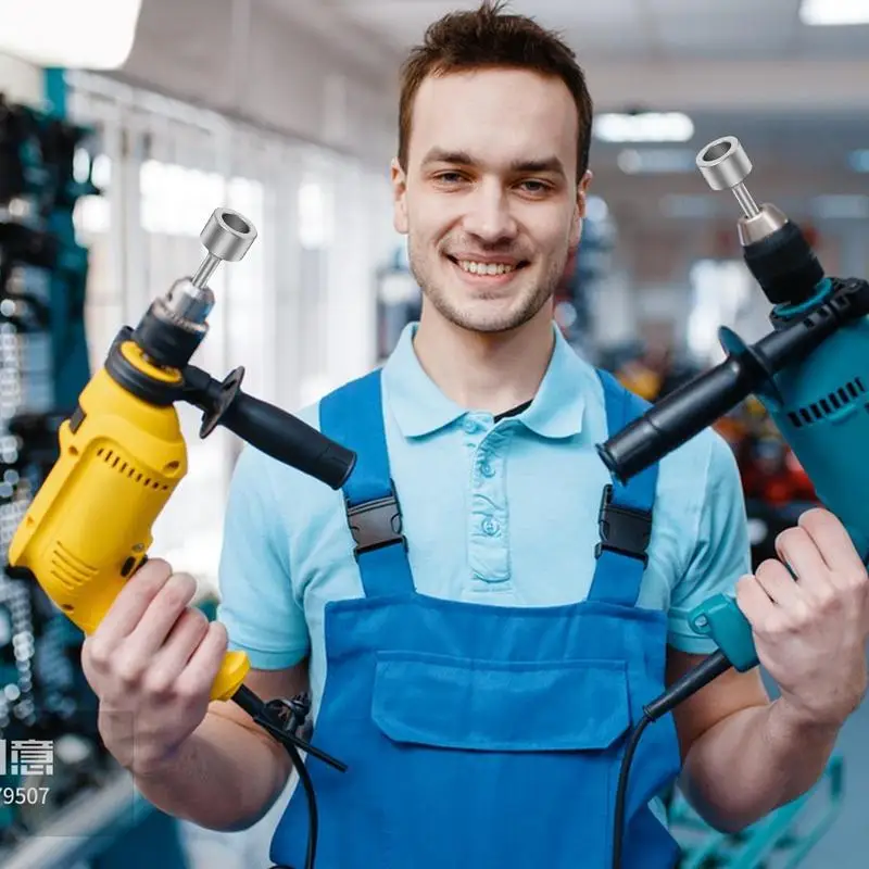 Punte per Driver per asta di terra punte per asta di messa a terra efficienti in acciaio strumenti di perforazione per palificazione universali a risparmio di tempo per trapani a percussione più