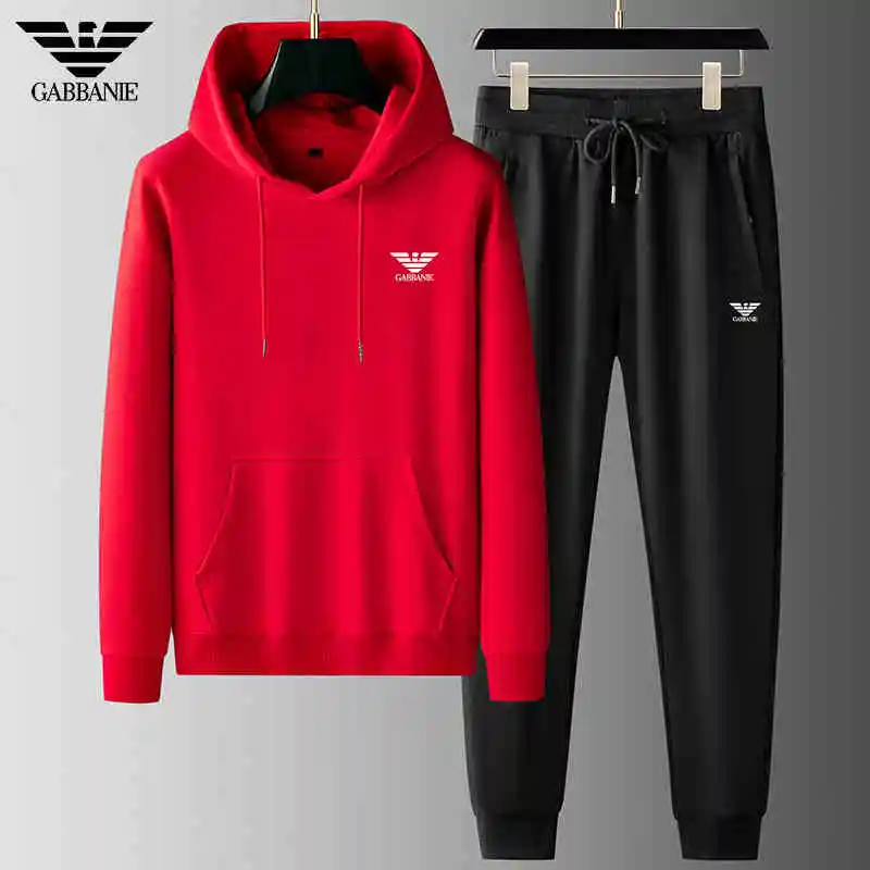 Autumn Winter  Hoodies Suit Casual 2 Piece Sets Tracksuit Outfits Fashion Clothing Pullover Fleece Pant Sets