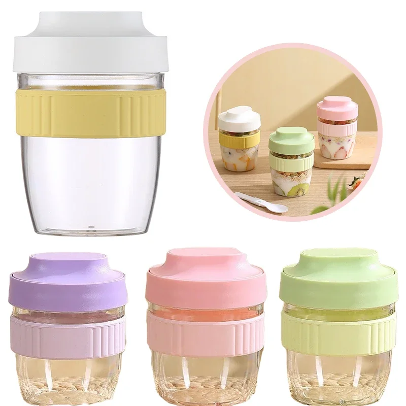 学生のためのポータブル朝食カップ、オートミールシリアル、ナッツ、ヨーグルト、サラダ、ピクニック食品貯蔵容器、弁当箱、家庭用食器