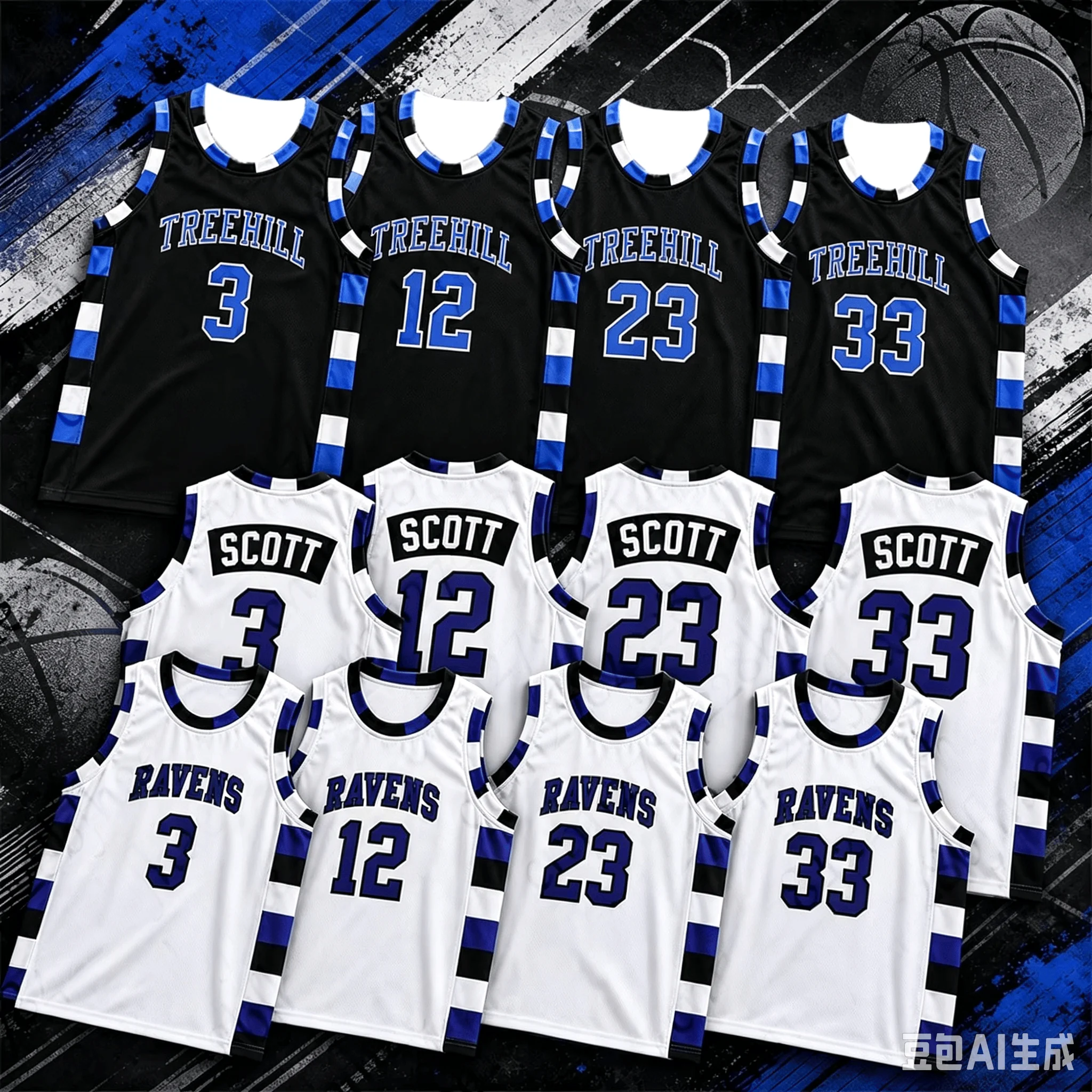 One Tree Hill Ravens Retro Basketball Jersey Unisex Breathable Athletic Sport Tank Top for Men and Women Children's Movie Inspir