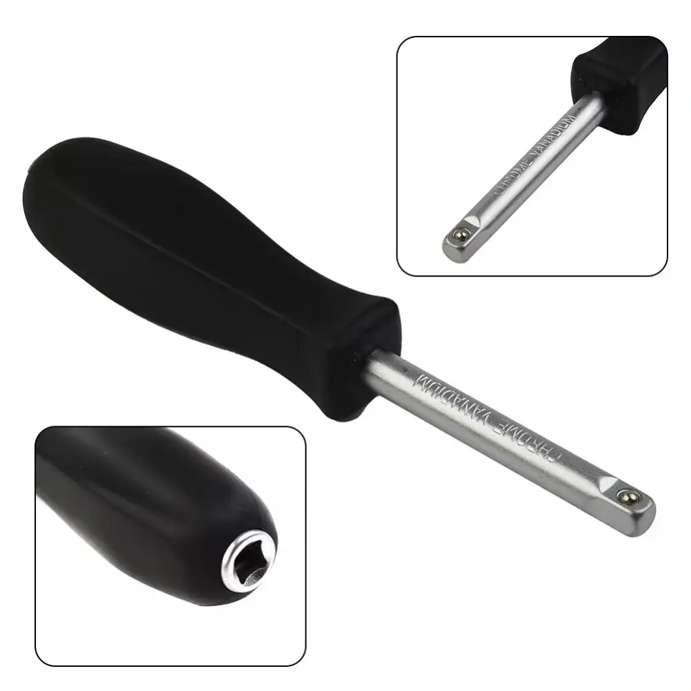 150 MM Spanner Female Square Drive Handle Slide Rod Ratchet Wrench AD Connectors 1/4-Inch Socket Wrench For Small Flying