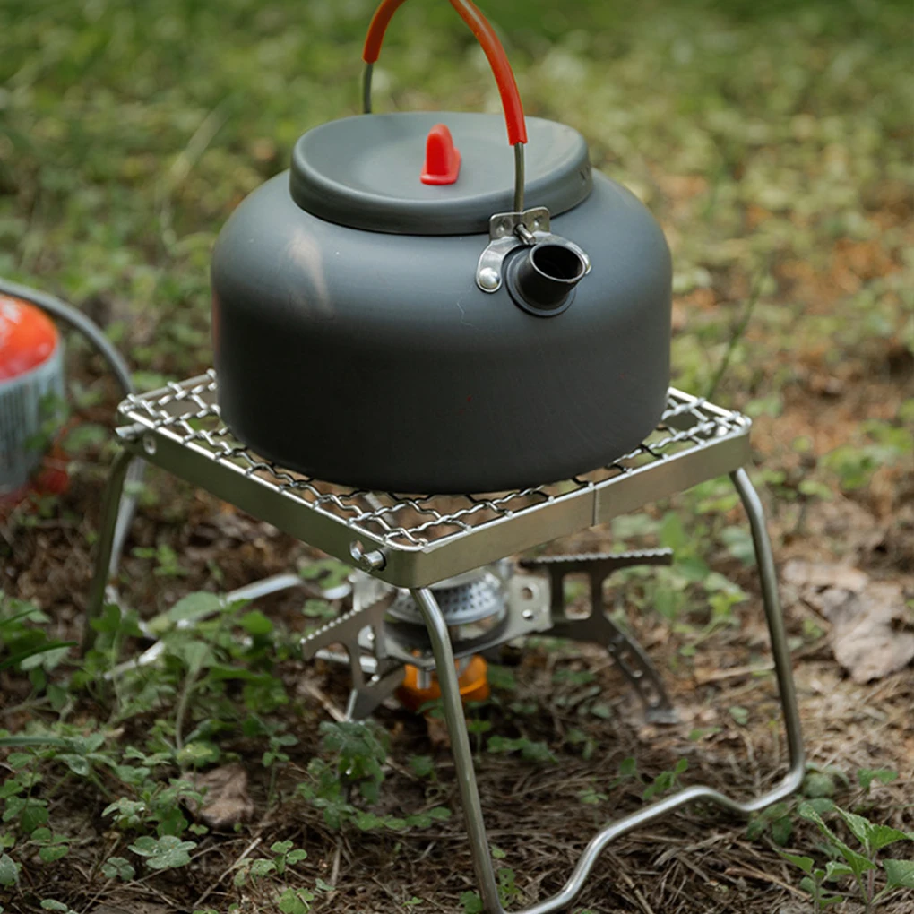 Silver Rust-proof Folding Fire Grill Convenient And Portable Multifunctional Portable Campfire Grill