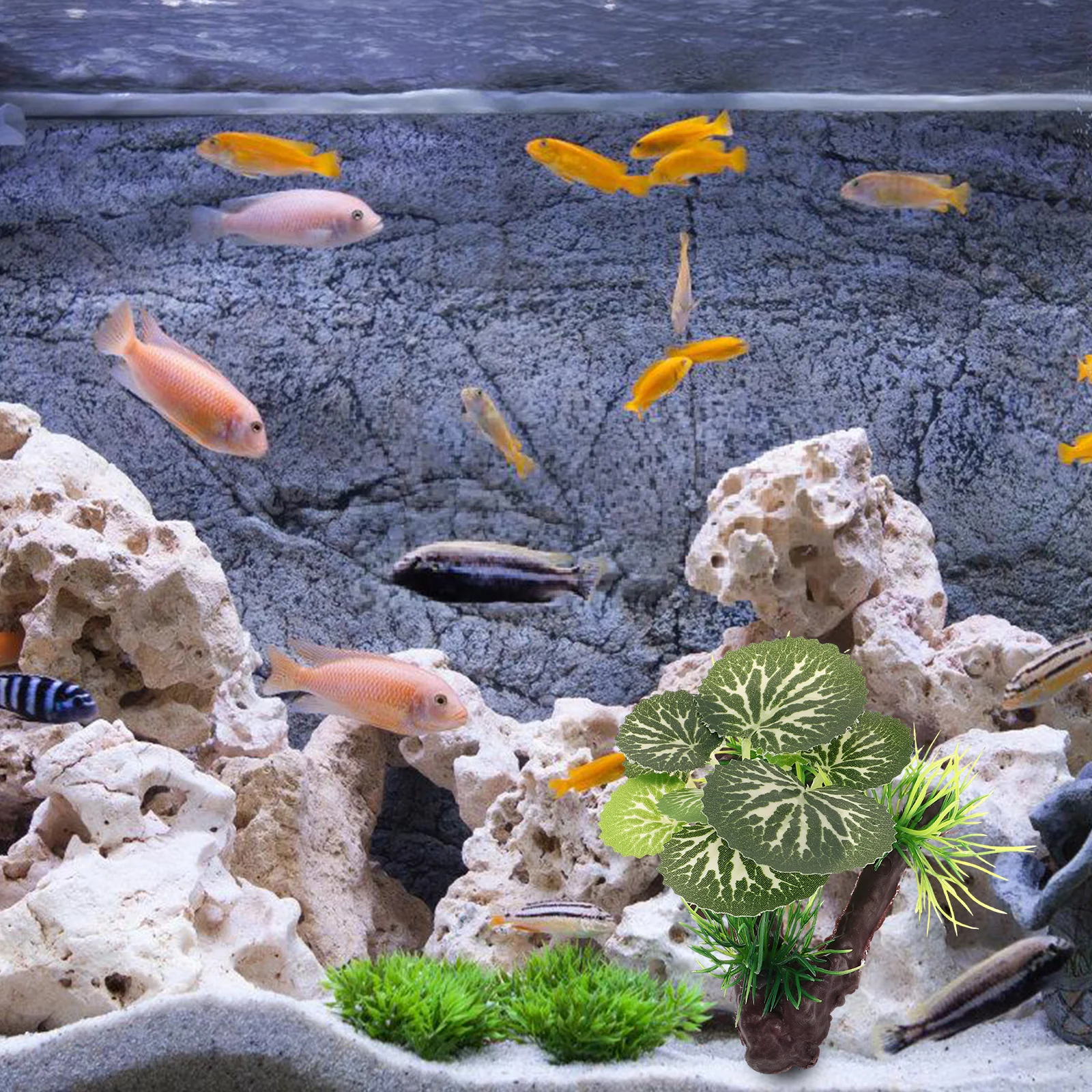 

Artificial Water Plants Aquarium Decorations Vivid Safe Material Fish Tank Landscape Accessories Plastic for Terrarium