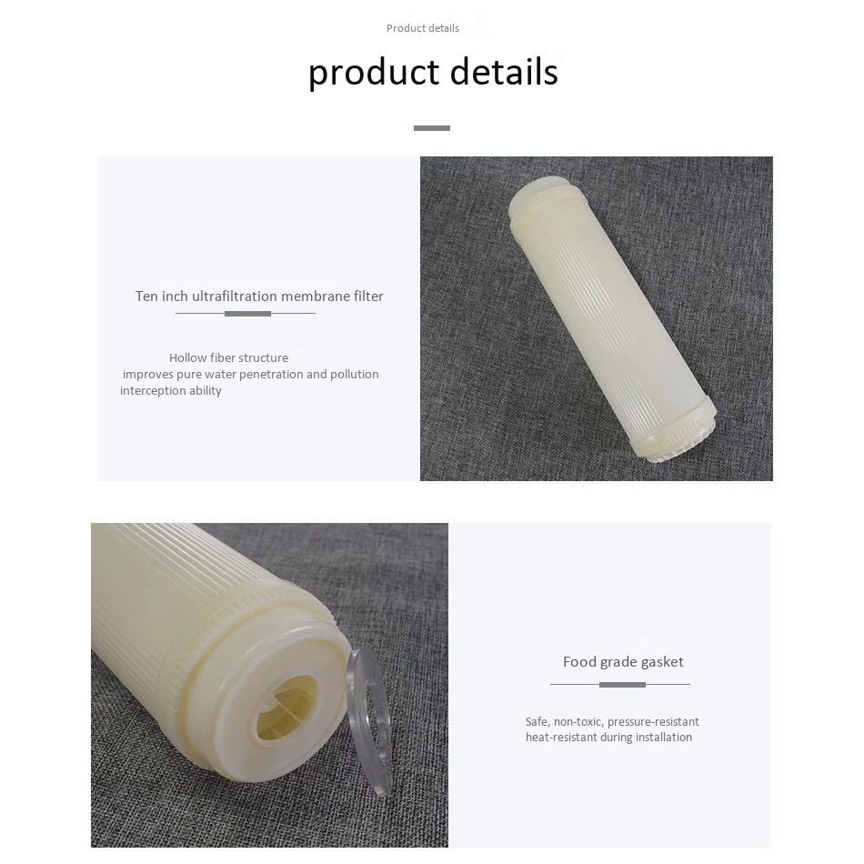 #12I 2PCS 10 Inch Flat Type Hollow Fiber Ultrafiltration Membranes Filter,Water Purifier Filter,(PP)