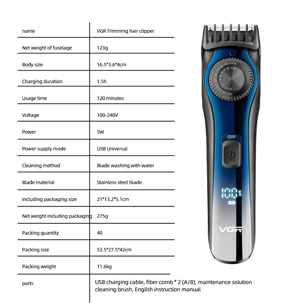 1/2 Stuks Snoer/Snoer 1-20Mm Verstelbare Baard Haar Trimmer Voor Mannen Verzorgingsrand Oplaadbare Elektrische Tondeuse Bijten