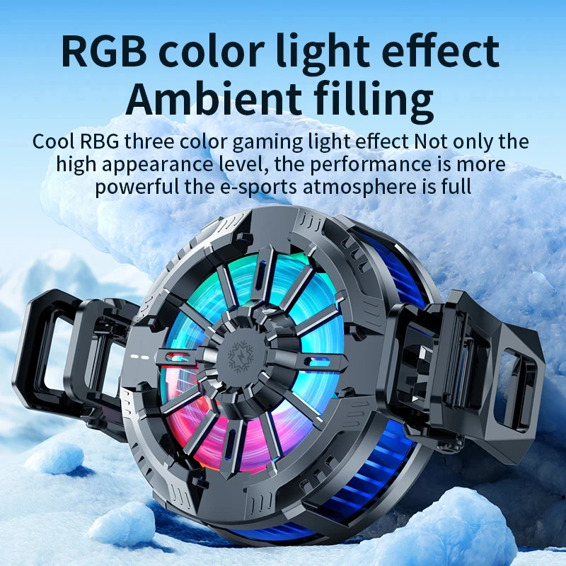 พัดลมระบายความร้อนหม้อน้ำโทรศัพท์มือถือดิจิตอล dsplay คูลเลอร์แม่เหล็กสำหรับ iPhone Samsung อุปกรณ์เสริมสำหรับเล่นเกม pubg