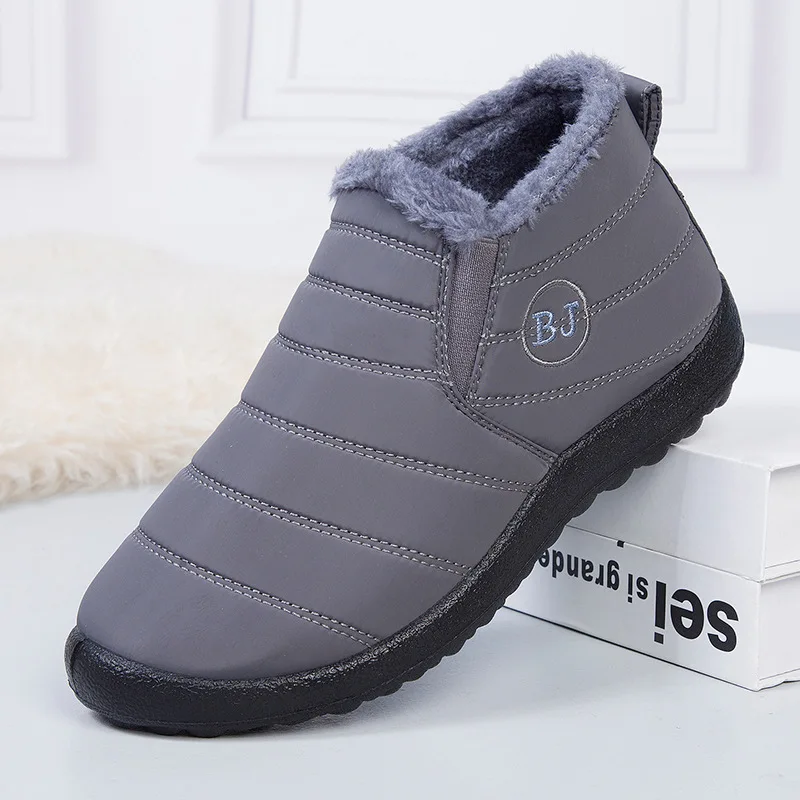 

Men Boots Lightweight Winter Shoes for Men Snow Boots Waterproof Winter Footwear Slip on Unisex Ankle Winter Boots