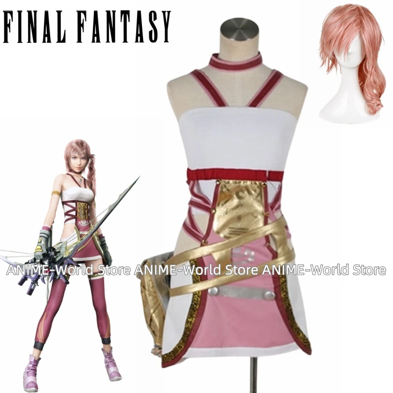 Final Fantasy XIII-2 FF 13-2 Serah Farron Cosplay Costume Halloween Christmas Costume