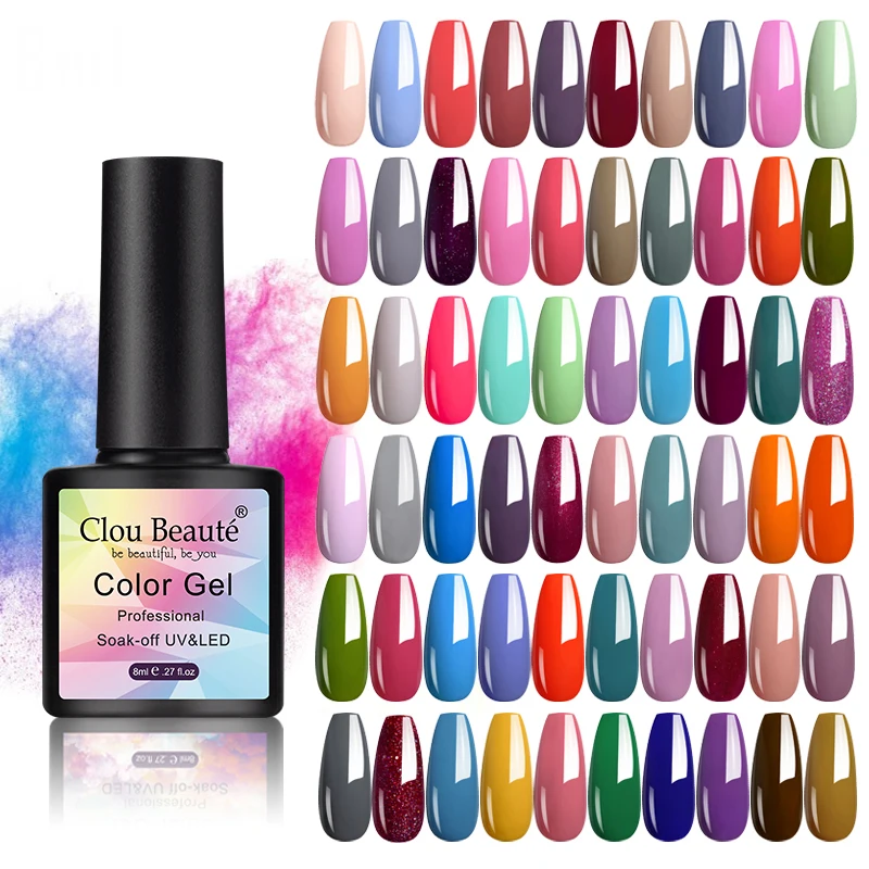 Clou Beaute Nieuwe 8 Ml 81 Kleuren Gel Nagellak Led Soak Off Uv Gel Vernis Lakiery Hybrydowe Gel Polish diy Nail Art Lak