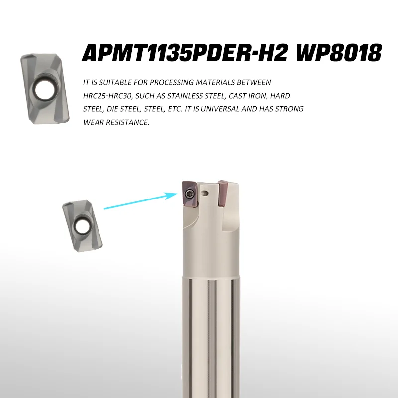 BAP300R CNC Tool Holder Roughing Right Angle Milling Cutter Bar for Carbide inserts APMT1135 Machining handle Tool