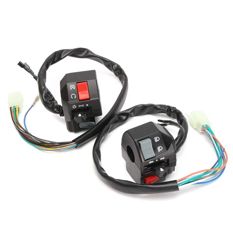 

Universal 12V Motorcycle 7/8" Handlebar Control Switches Horn Turn Signal Headlight Electrical Start Accessories