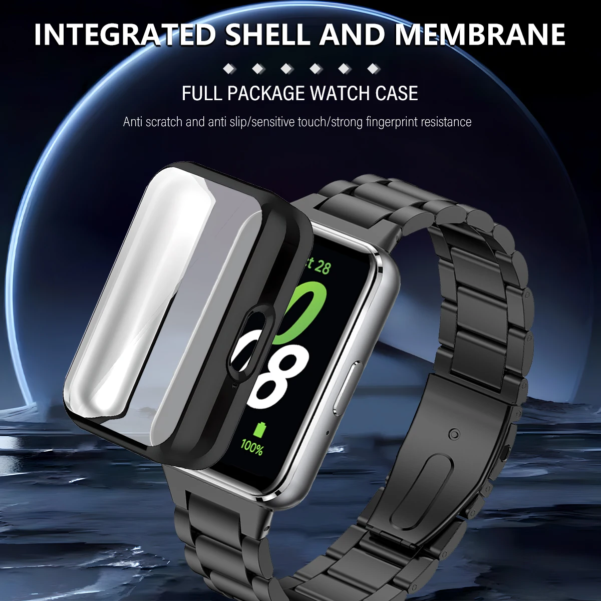 Screen Protector Case for Samsung Galaxy Fit 3 Anti-Scratch Screen Protector Screen Protector Full Cover for Galaxy Watch Fit 3