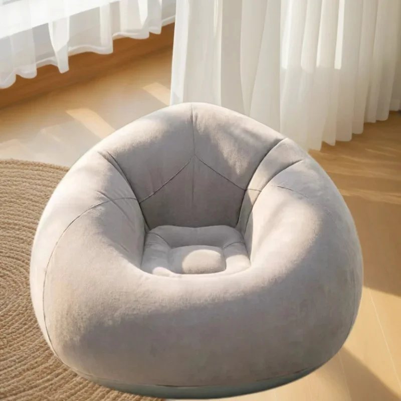 Portable Round Inflatable Air Sofa Waterproof Lazy Bean Bag Chair Bedroom Patio Outdoor Camping Leisure Use