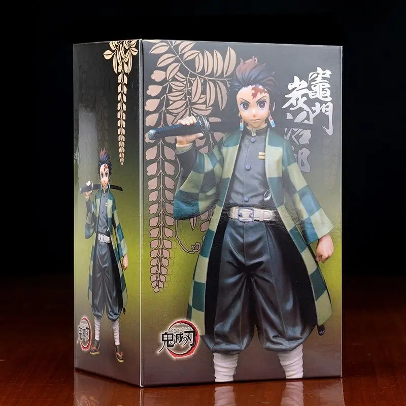 Bandai Demon Slayer Kamado Tanjirou Agatsuma Zenitsu Anime Figure Kamado Nezuko Peripheral Ornaments Children's Gifts Model Doll