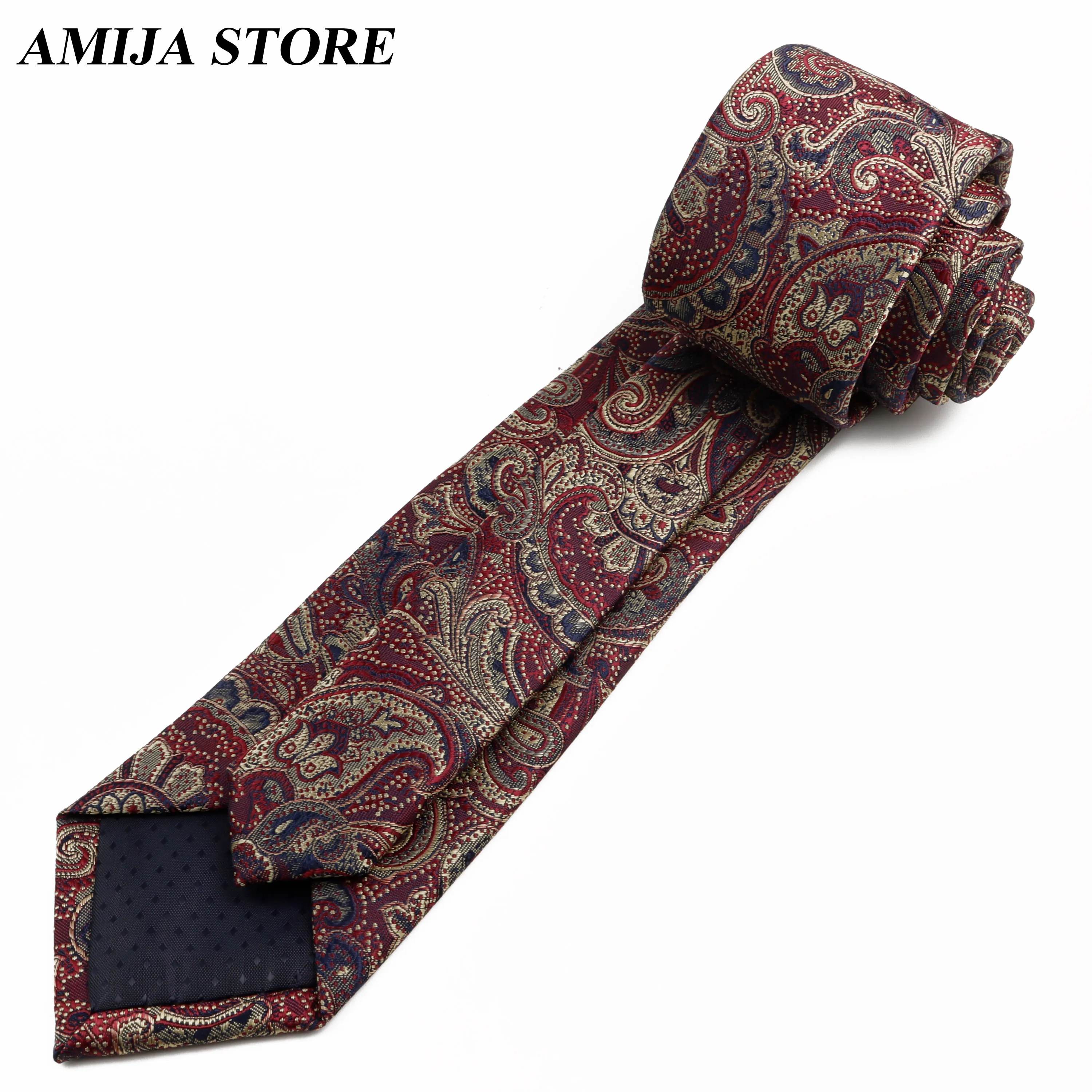 2 pezzi set fazzoletto cravatta blu navy e rosso cravatta da uomo modello paisley cravatte quadrate in poliestere tascabili per il regalo della festa nuziale