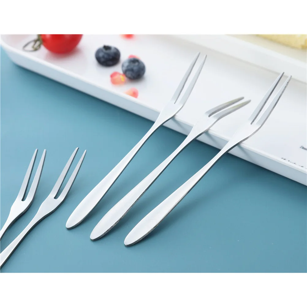 

Kids Lunch Accessories Stainless Steel Fruit Fork Serving Utensils Forks Silverware