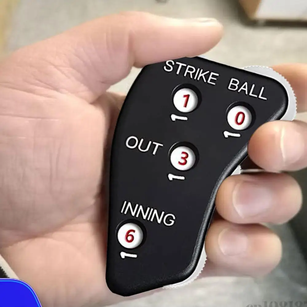

4 Wheel Referee Counter Non-Slip Baseball Umpire Clicker Baseball Scorer for Scorekeeper Recording Outs & Innings Balls