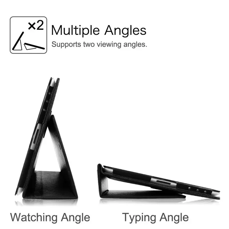 For iPad Air 2/ iPad Air iPad 9.7 2018/2017 Case Corner Protection Multi-Angle Viewing Folio Cover Stylus Holder Auto Wake/Sleep