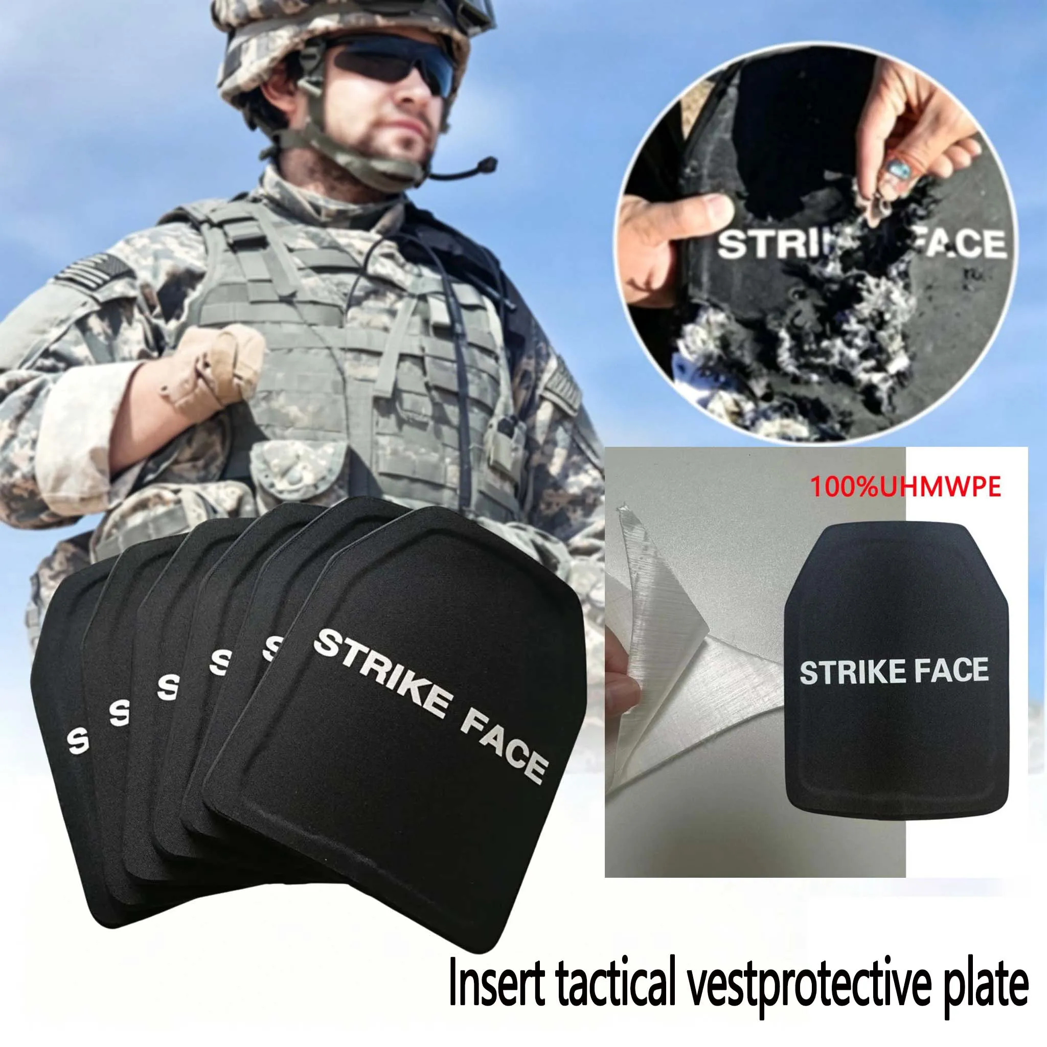 

Level 3A/3 pure PE protective board 25X30CM defense board tactical plug-in board backpack deck defense shield self-defense
