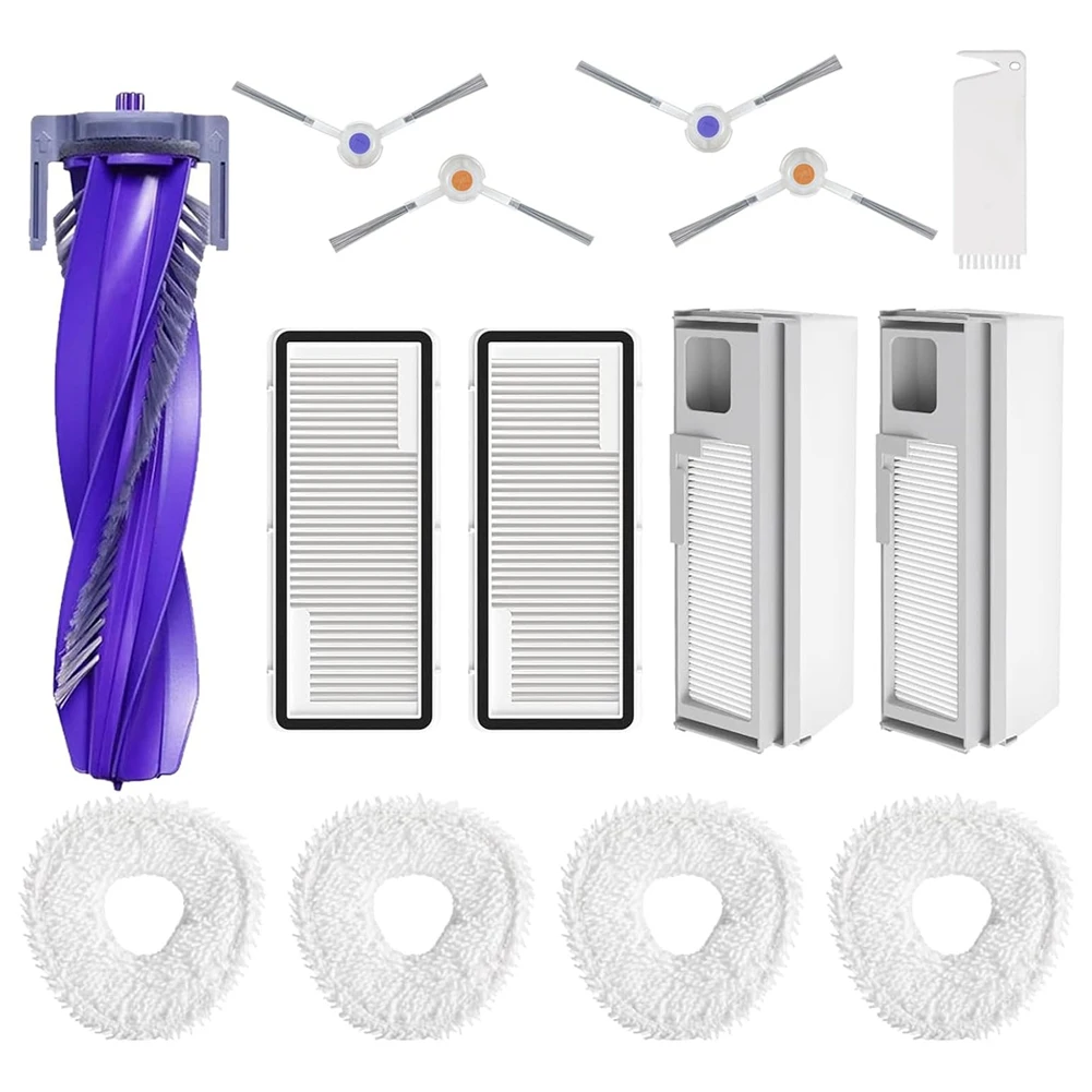A94E-Для робота-пылесоса Narwal Freo X Ultra, R, 1 основная щетка, 2 фильтра Hepa, 2 мешка для пыли, 4 подушечки для швабры, 4 боковых щеток